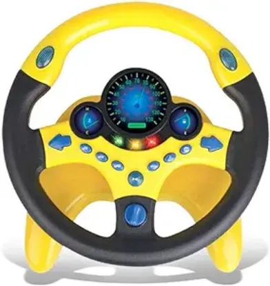 Picture of Children racing adventure table puzzle obstacle avoidance simulation car driving steering wheel