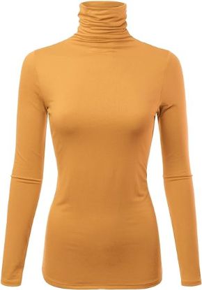 Picture of Integrated half high collar seamless knit sweater with bottom