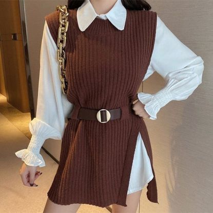 Picture of Two piece vest shirt set for women