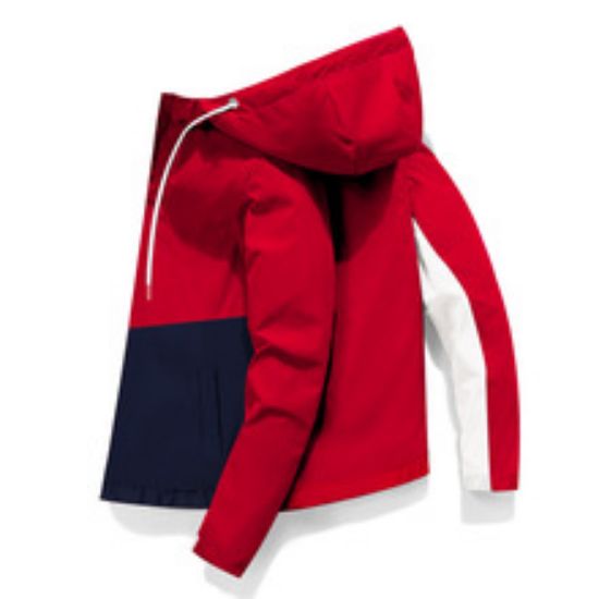 Picture of Color blocking jacket, flying suit, spring and autumn hooded jacket