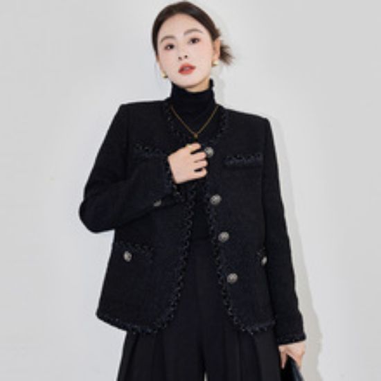 Picture of Coarse tweed small fragrant coat