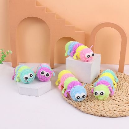 Picture of Glitter cartoon five-section caterpillar Pinch happy stress relief toy